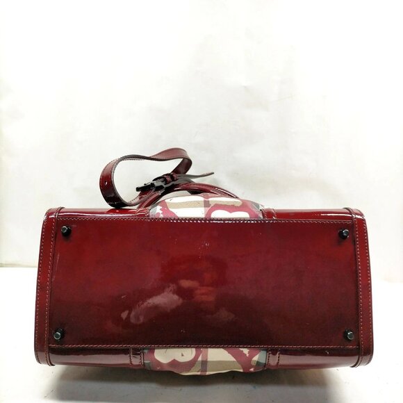 Burberry Bordeaux PVC Hand Bag mon455-102725 - Picture 8 of 16